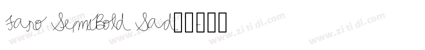 Faro SemiBold Sad下载字体转换